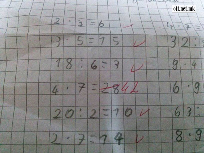 Прегледан тест по математика за 4-то одделение: