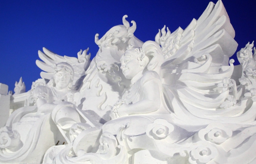 Скулптура од снежниот фестивал во Харбин, Кина