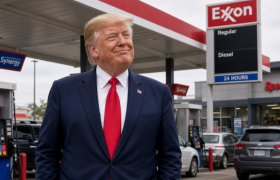 Американскиот бензин мириса на Трамп